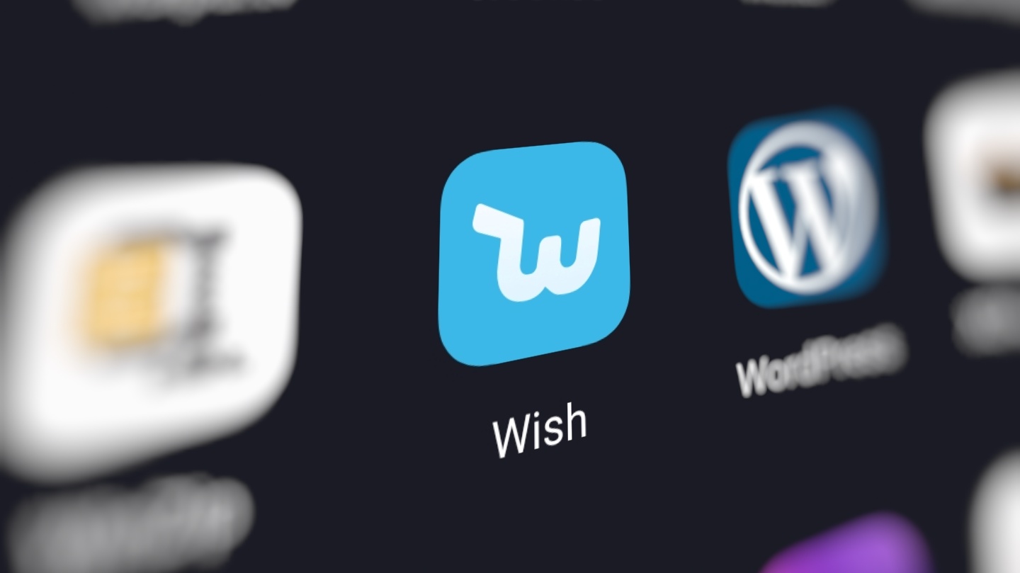 Sreenshot Blur mit Wish-Logo